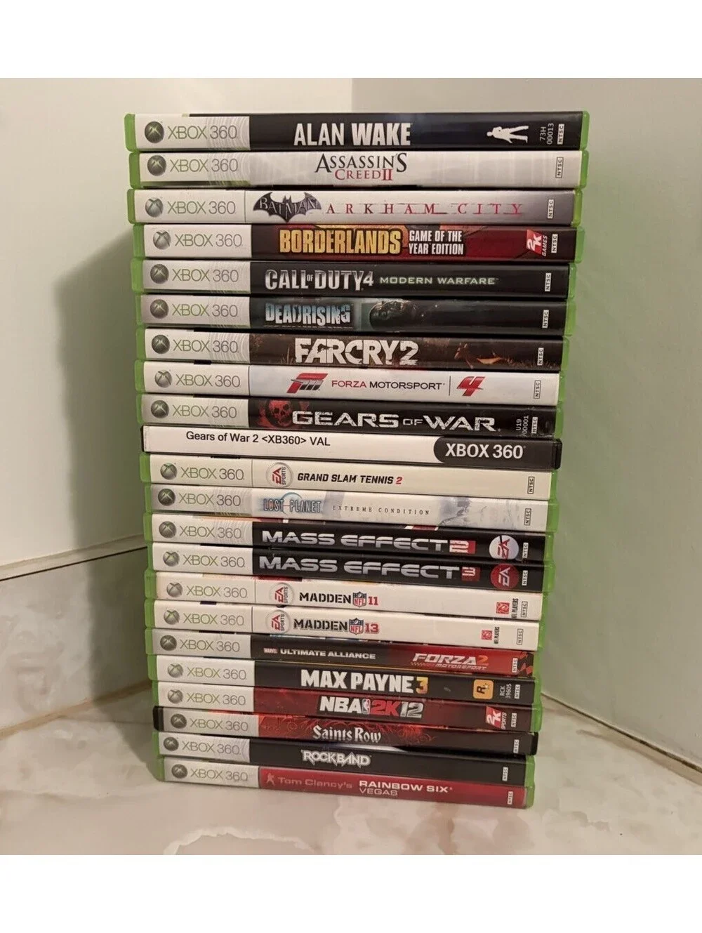 Xbox 360 Lot 23 Games (Call Of Duty Gears Of War Mass Effect Borderlands) TESTED